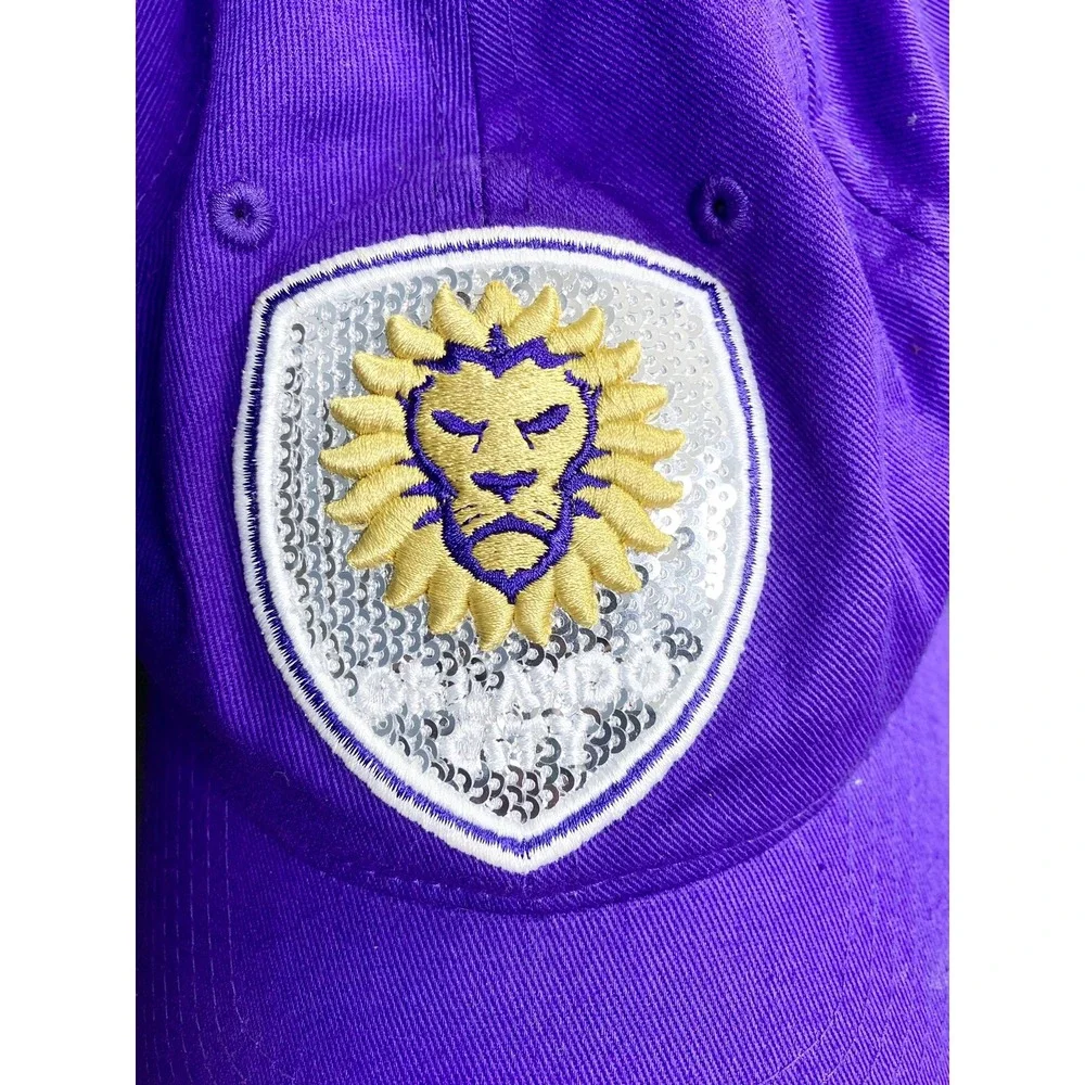 Orlando City Hat Cap Snap Back Purple MLS Soccer Futbol Football Adidas Sequins‎